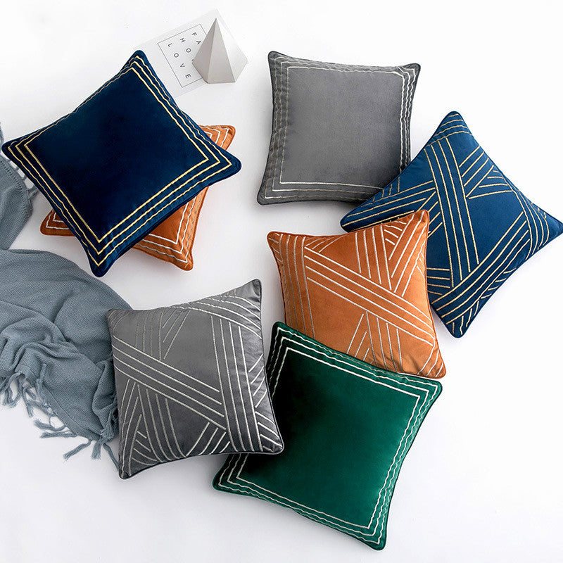 Geometric Line Pillow Cover - HOMYEA