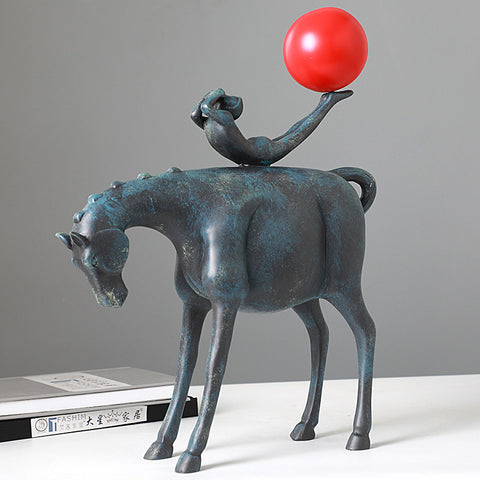 Modern Horse Riding Sculpture - HOMYEA