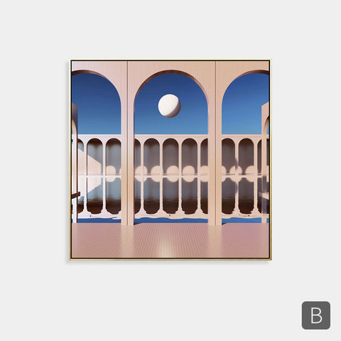 Morandi Architecture Wall Art - HOMYEA