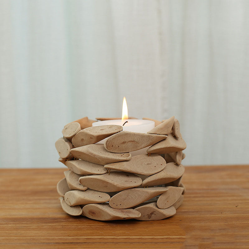 Home Handmade Design Round Candle Holder - HOMYEA