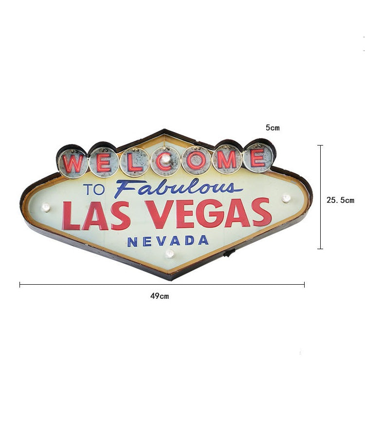 Vintage Metal Signage LED Lights - HOMYEA