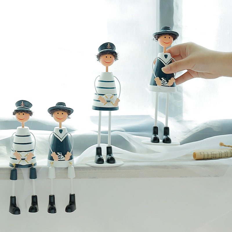 Wooden Navy Dropfoot Doll-a Set - HOMYEA