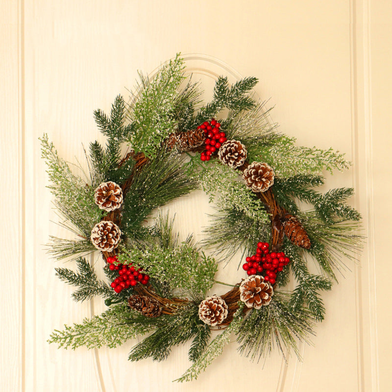 Christmas Red Fruit Wreath - HOMYEA