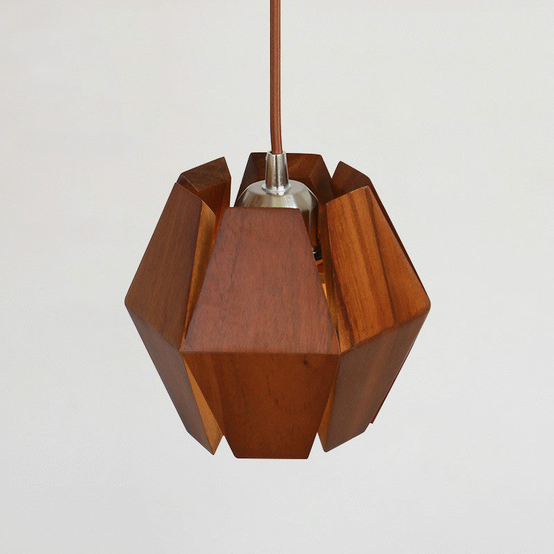 Bar Polyhedral Wooden Pendants - HOMYEA