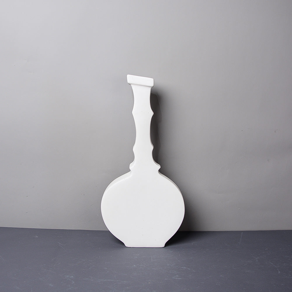 Ceramic White Vase - HOMYEA