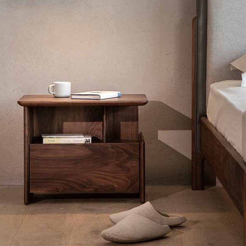 Multifunctional Nightstand With Drawer - HOMYEA