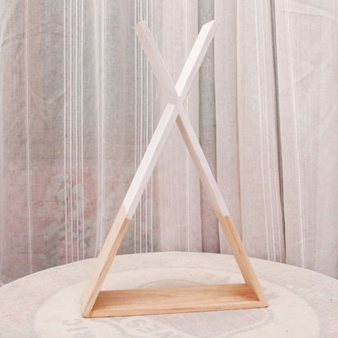 Wooden Triangular Wall Rack - HOMYEA