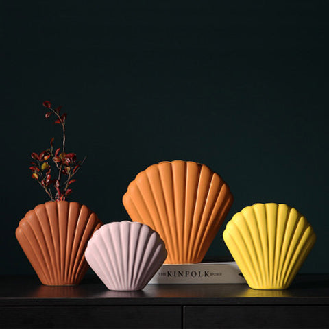 Shell Shaped Ceramic Vases - HOMYEA