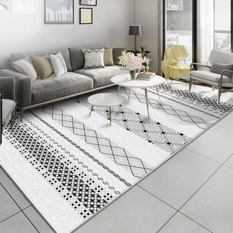 Lined Rectangular Rugs - HOMYEA