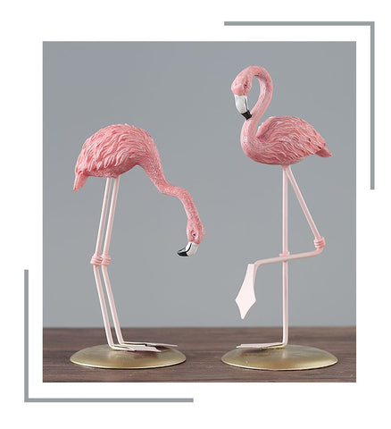 Creative Resin Flamingo Sculpture - HOMYEA