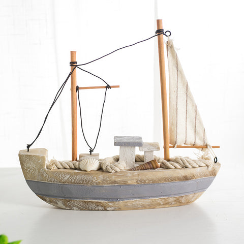 Wooden Craft Fishing Boat - HOMYEA