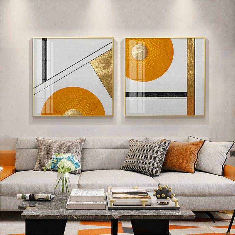 Orange Abstract Wall Art - HOMYEA