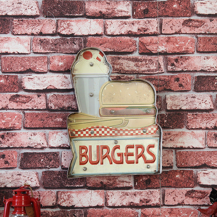 Retro Burger LED Lights - HOMYEA