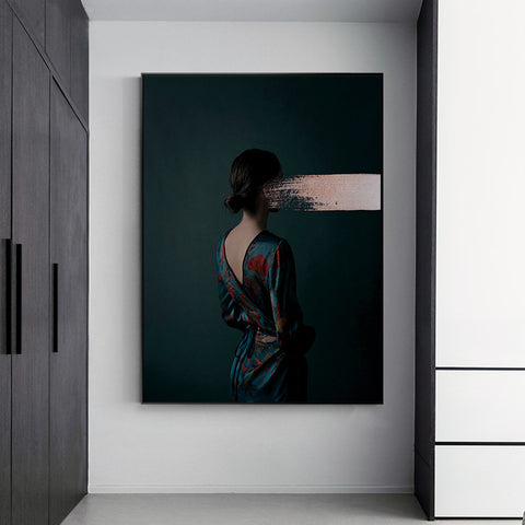 Oil Painting Girl Wall Art - HOMYEA