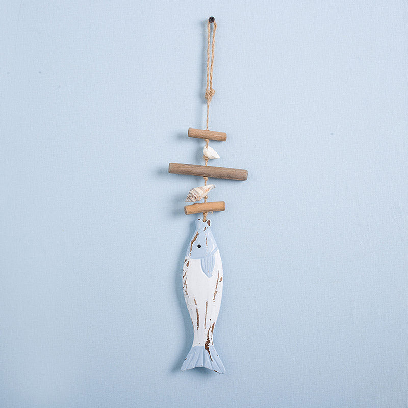 Wooden Shell Tricolor Fish Pendant - HOMYEA