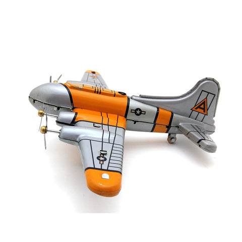 Creative Retro Bombing Plane Tin Wind-up Toy - HOMYEA