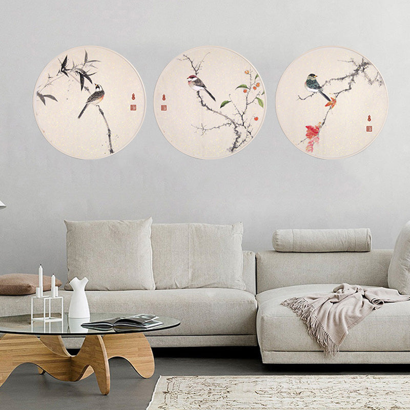 Chinese Circular Ink Wall Painting - HOMYEA