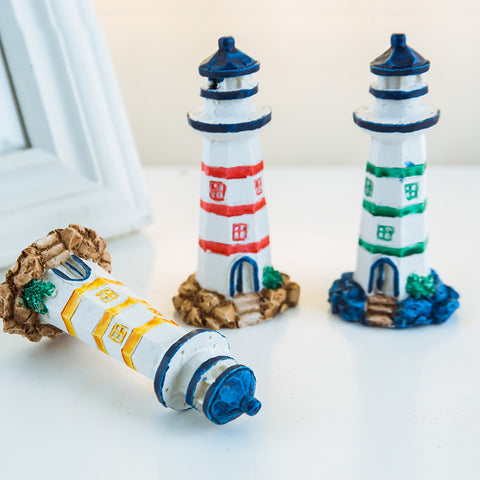 Mini Resin Painted Lighthouse - HOMYEA