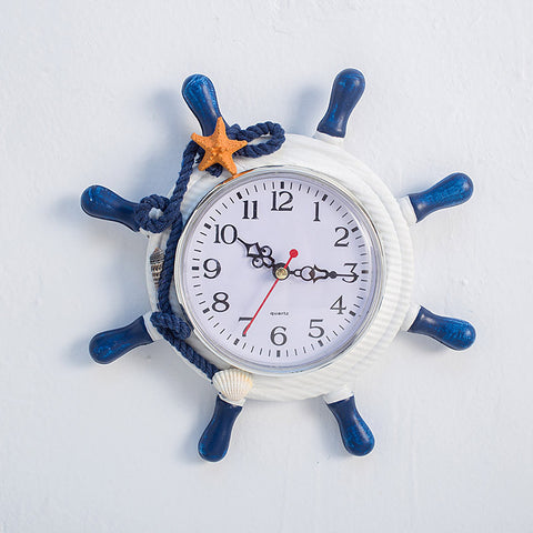 Wooden Mediterranean Helmsman Clock - HOMYEA