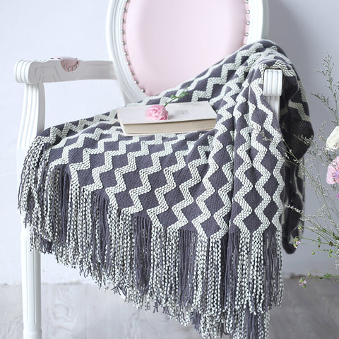 Stripe Rectangle Blanket - HOMYEA