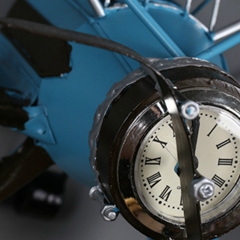 Retro Iron Aircraft Clock - HOMYEA