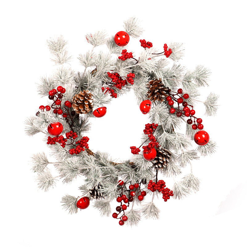 Christmas Bell Red Fruit Wreath - HOMYEA