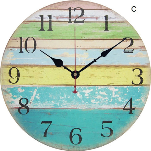 Vintage Wooden Wall Clock - HOMYEA