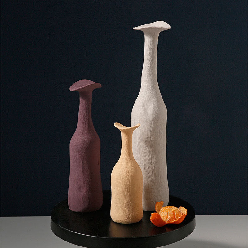 Simple Morandi Ceramic Vases - HOMYEA