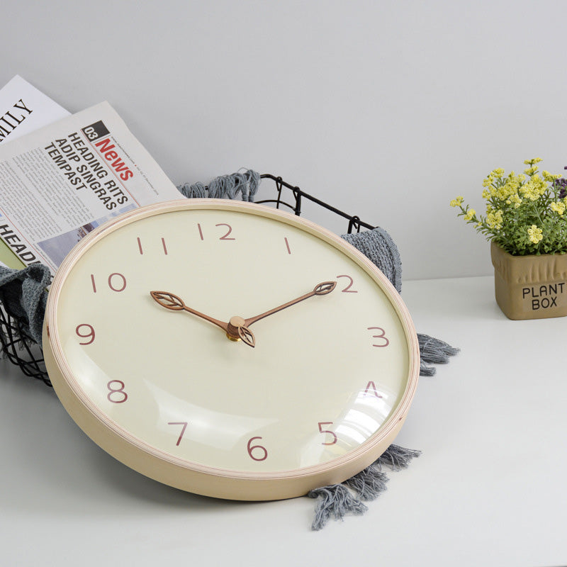 Modern Simple Solid Wood Wall Clock - HOMYEA