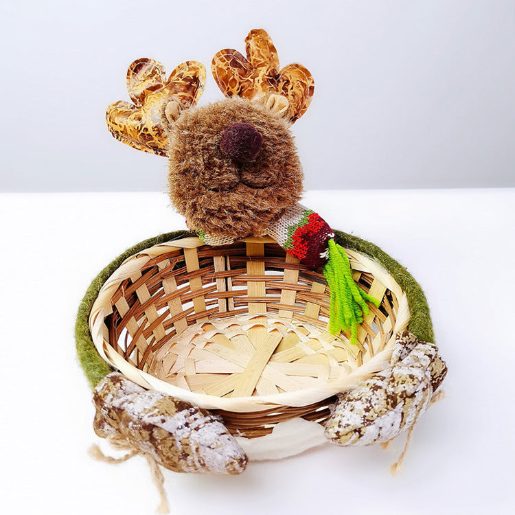 Christmas Decoration Rattan Basket - HOMYEA