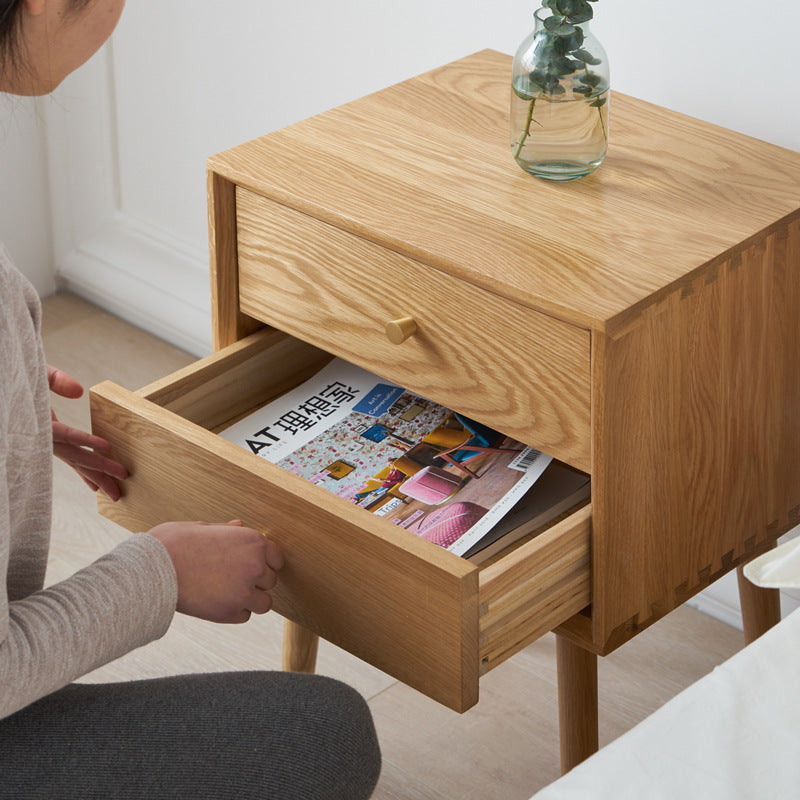 Modern Creative Wooden Nightstand - HOMYEA