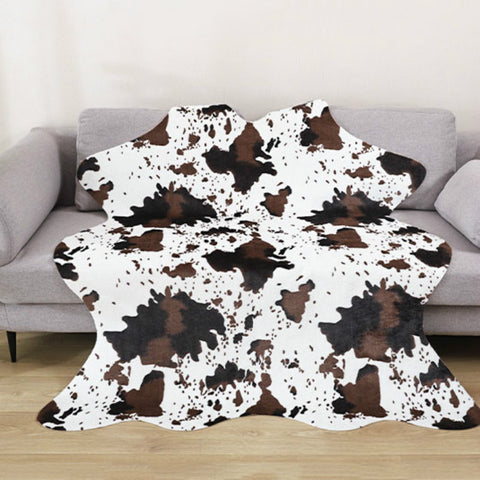 Cow Patterned Polyester Rugs - HOMYEA