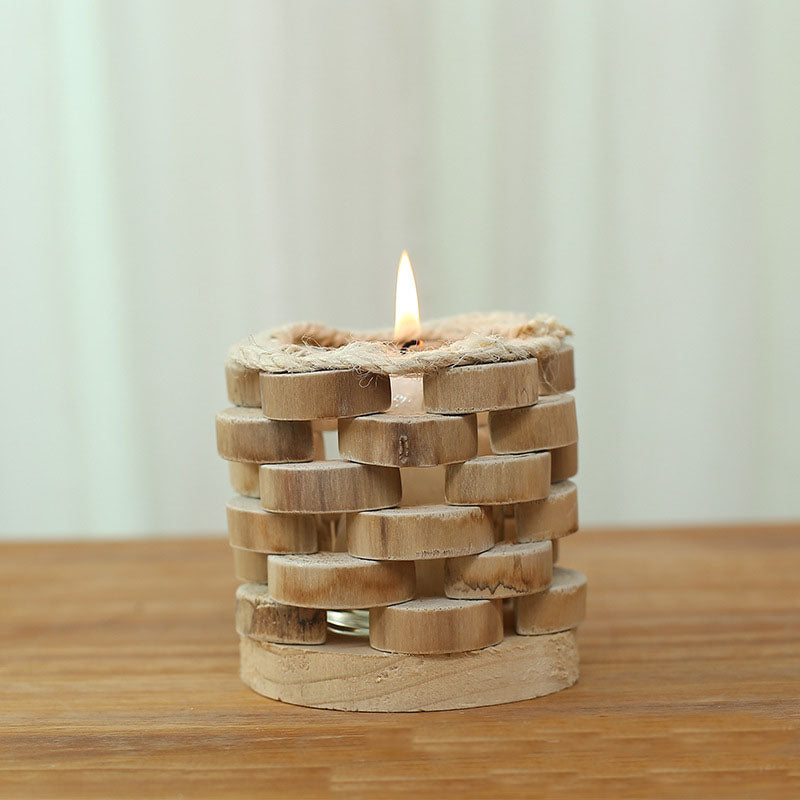 Creative Wooden Handmade Candle Holder - HOMYEA