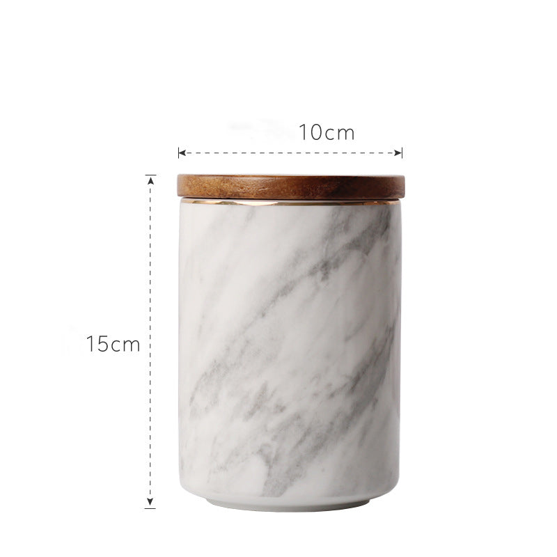 Marble Coffee Tea Candy Pot - HOMYEA