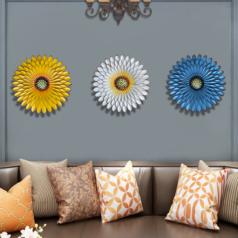 Metal Flower Wall Accent - HOMYEA