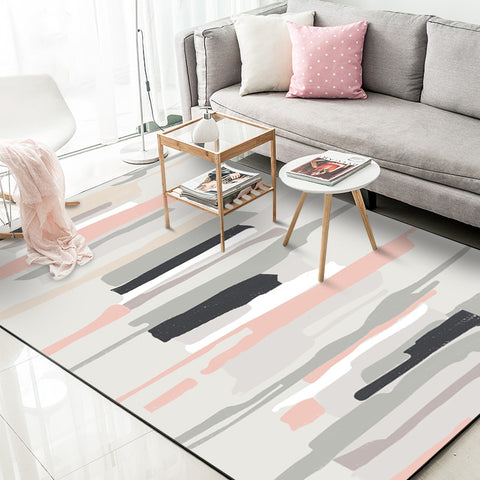 Stripe Polyester Rugs - HOMYEA