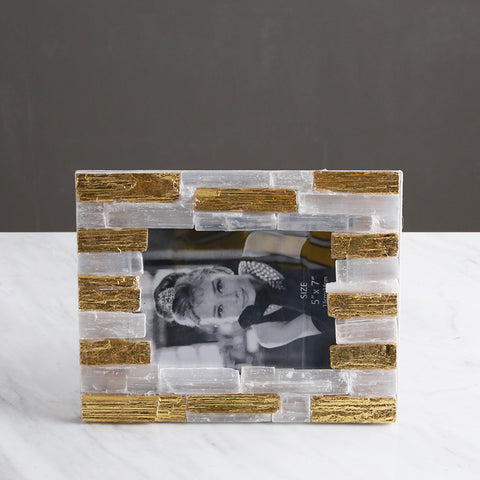 Creative Fashion Light Luxury Golden Spar Photo Frame - HOMYEA