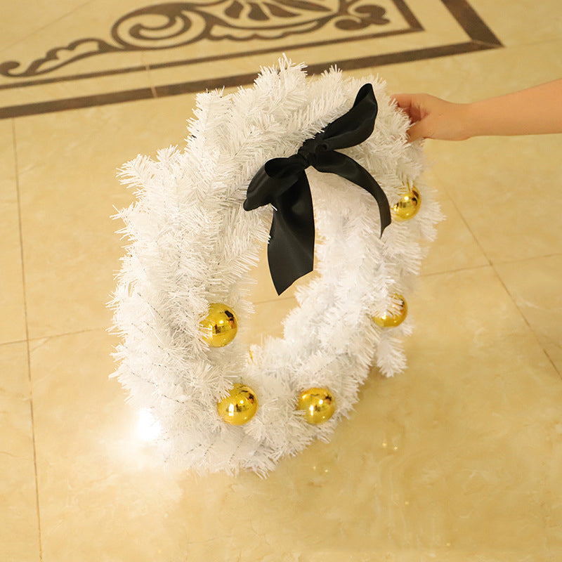 Christmas Double-sided White Wreath - HOMYEA