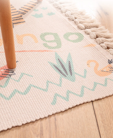 Fringe Lace Rectangle Skid Resistance Rugs - HOMYEA