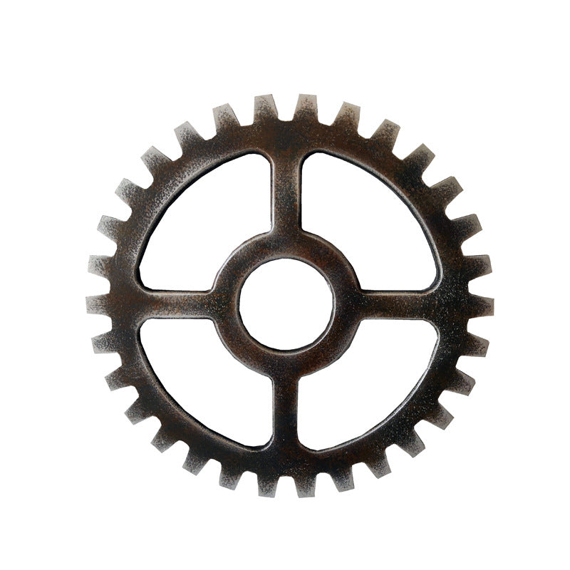 Vintage Wooden Gear Wall Trim - HOMYEA