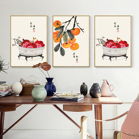 Chinese Fruit Wall Art - HOMYEA