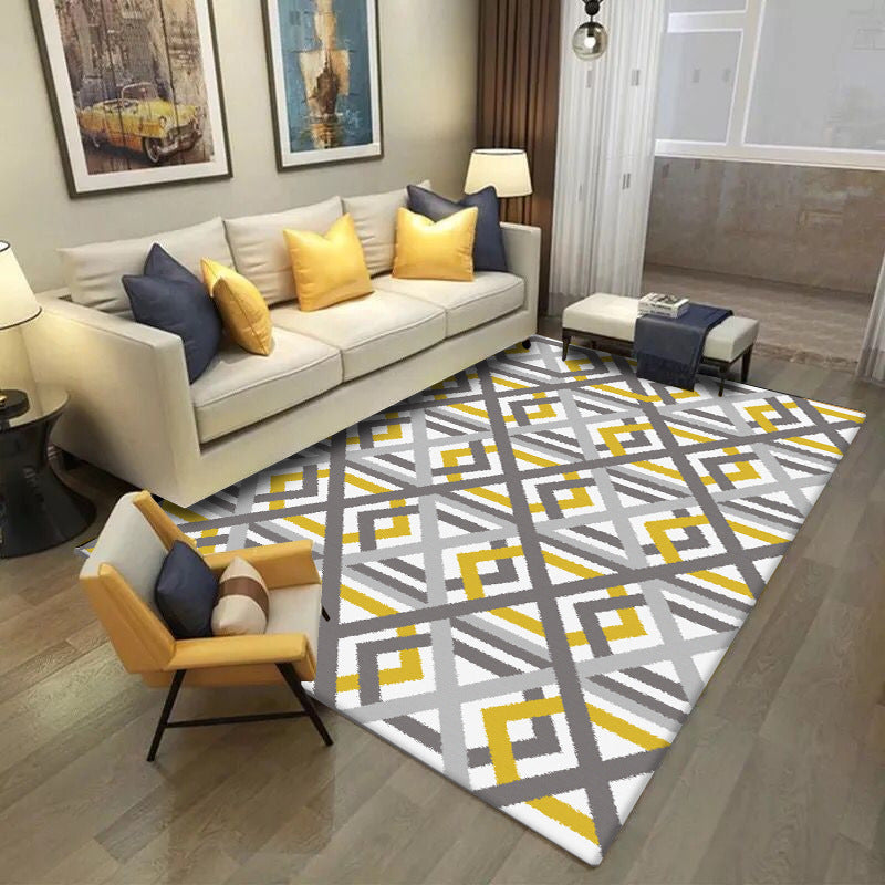 Rectangular Rugs With Geometric Lines - HOMYEA