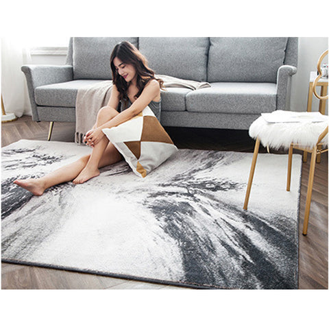 Ink Rectangle Polyester Rugs - HOMYEA