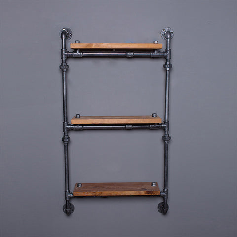 Wall Metal Tube Bookshelf - HOMYEA