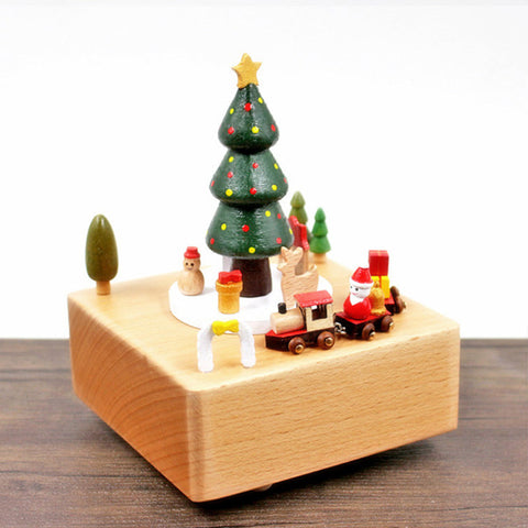 Christmas Solid Wood Music Boxes - HOMYEA