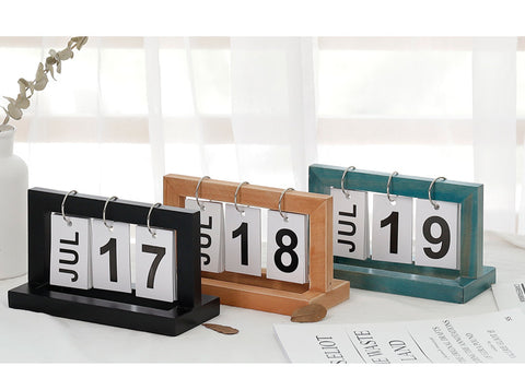 Wooden Page-turning Calendar - HOMYEA