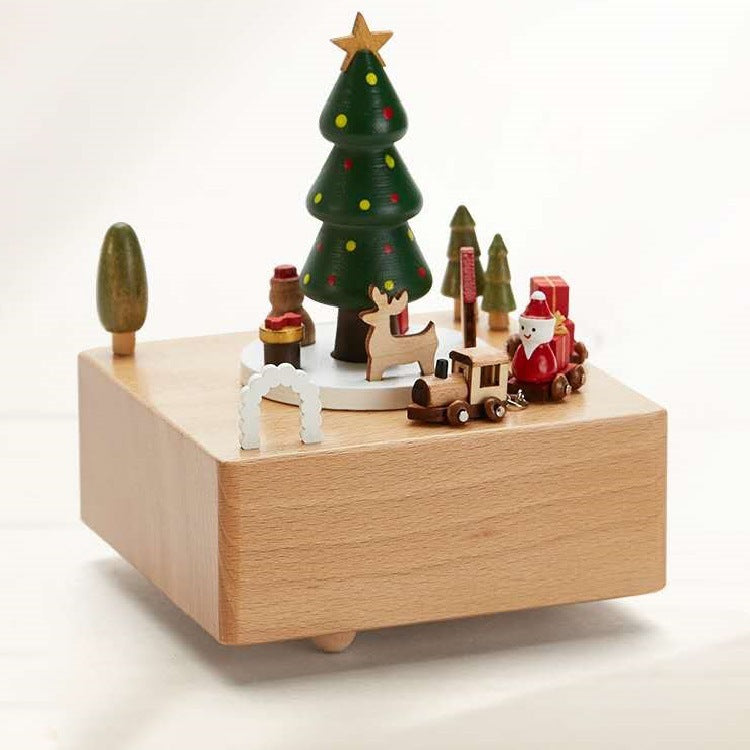 Christmas Solid Wood Music Boxes - HOMYEA