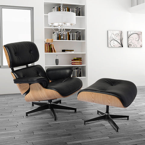 Eames Leisure Leather Lounge Chairs- Only Available for Buyers in USA - HOMYEA