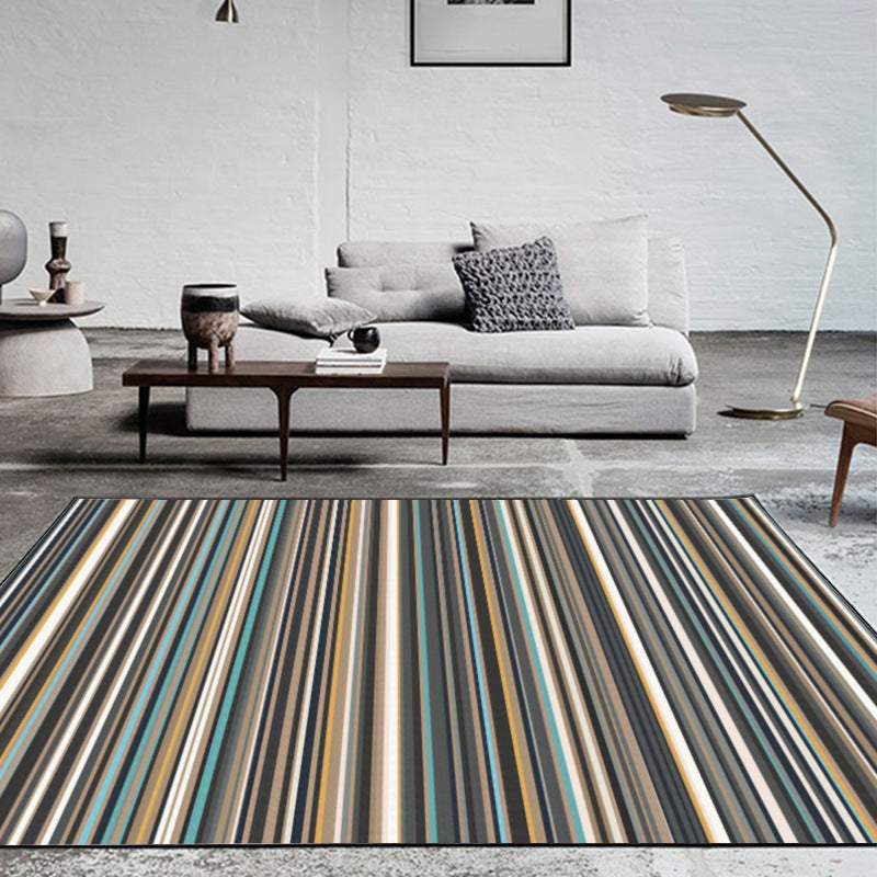 Striped Rectangular Rugs - HOMYEA