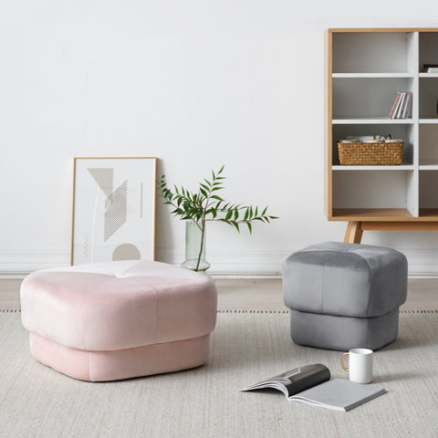 Modern Square Soft Stool - HOMYEA